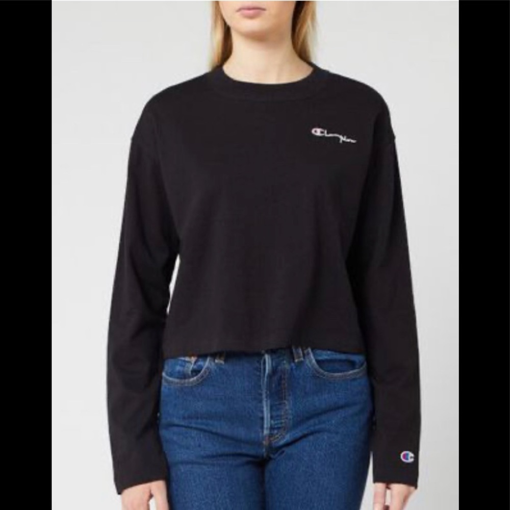 NWT Champion Women's Long Sleeve Crew Neck Cropped